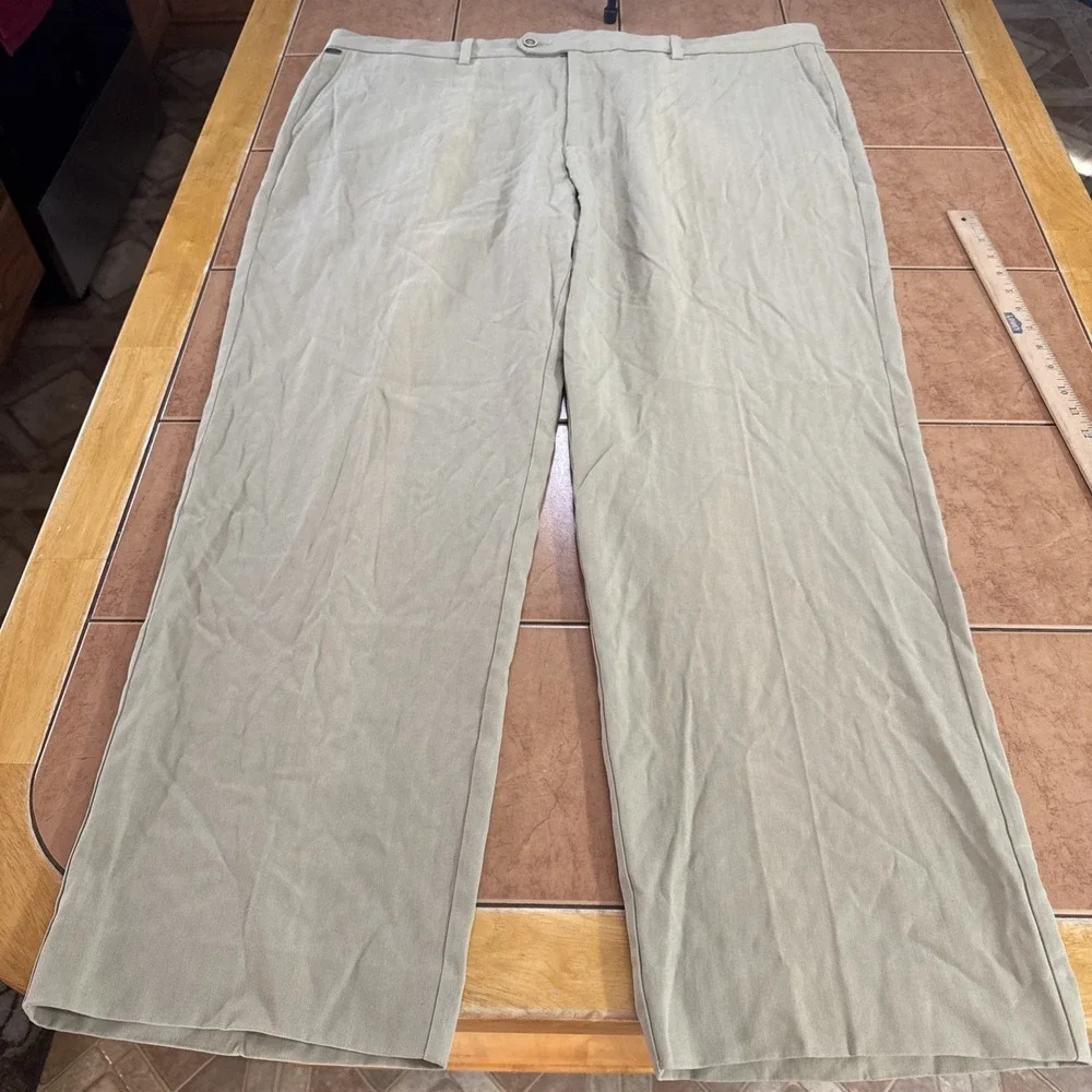Tommy Bahama Pants Sz 44 x 32 Beige Silk Cotton Blend‎ Key West Vacation